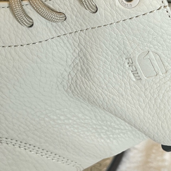 G-Star RAW Cream Leather Combat Boots Women’s | Size 8‎ Lace-Up Chunky Sole - Picture 4 of 10